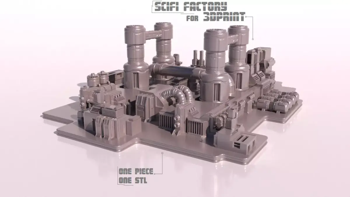 Sci-fi Factory for 3Dprint 3D print model purchase
