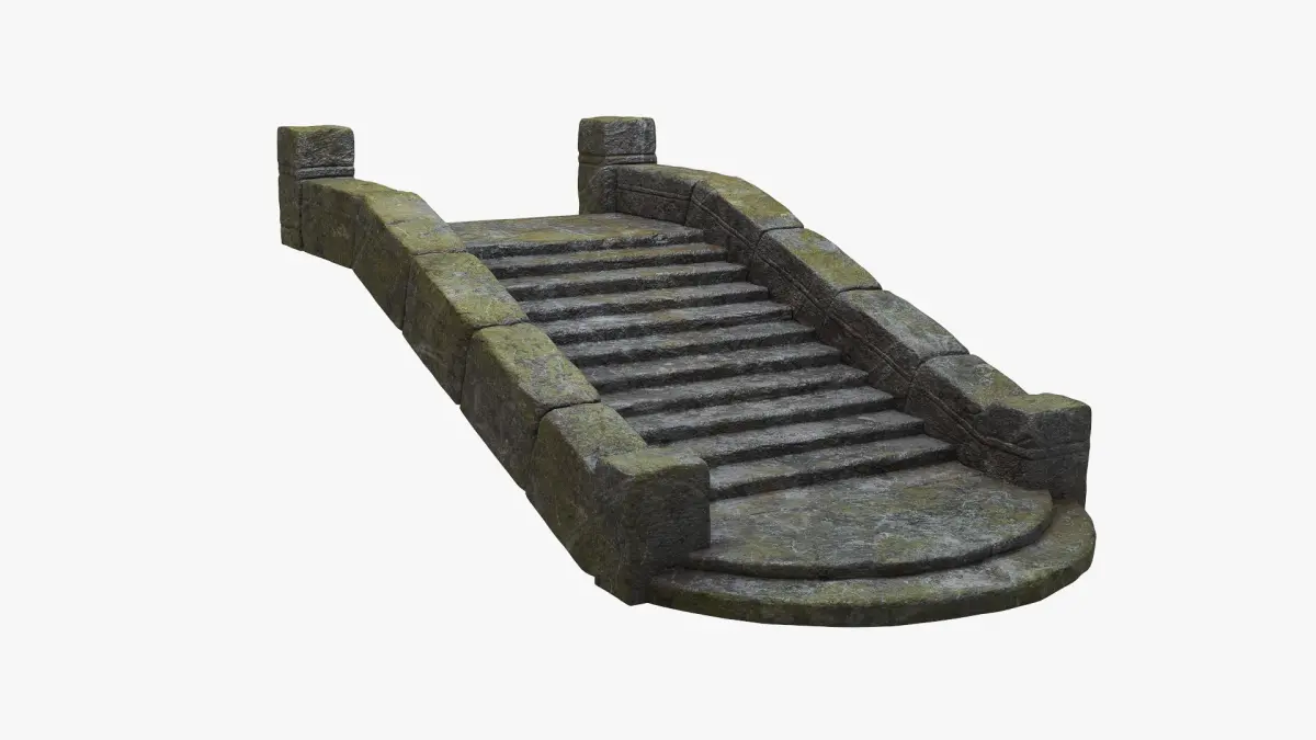 Stone Steps V2 3D model
