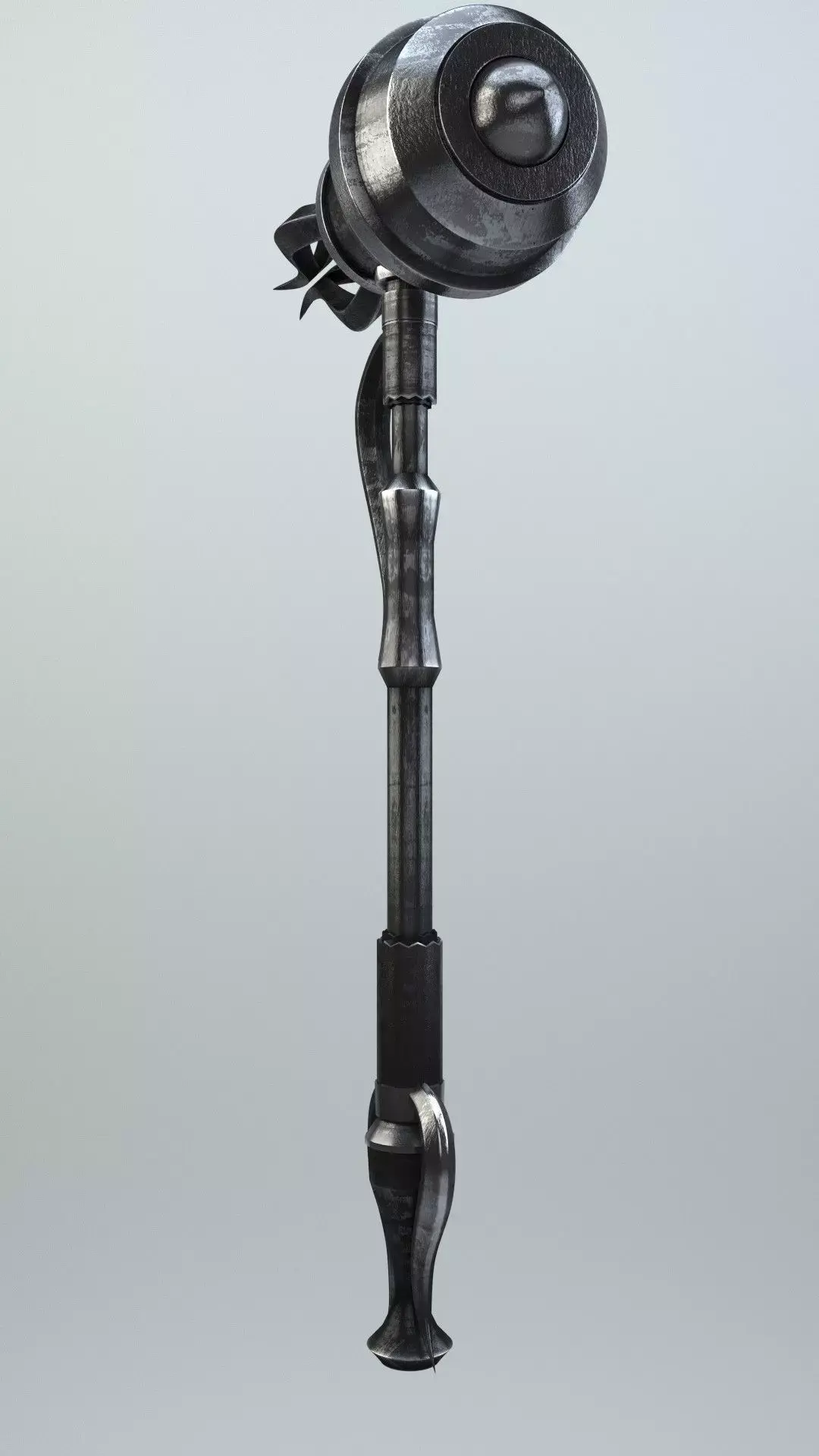 Hammer gun with metal handle 3D model
