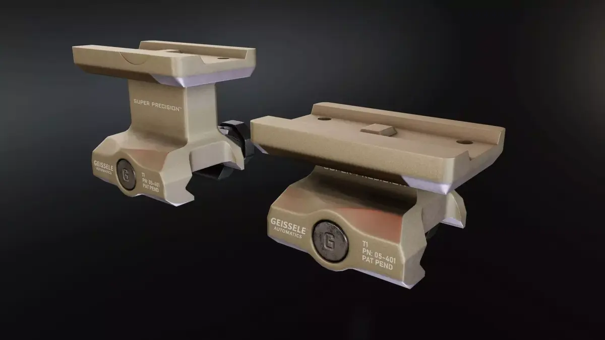  Super Precision T1 Mount Low-poly 3D model