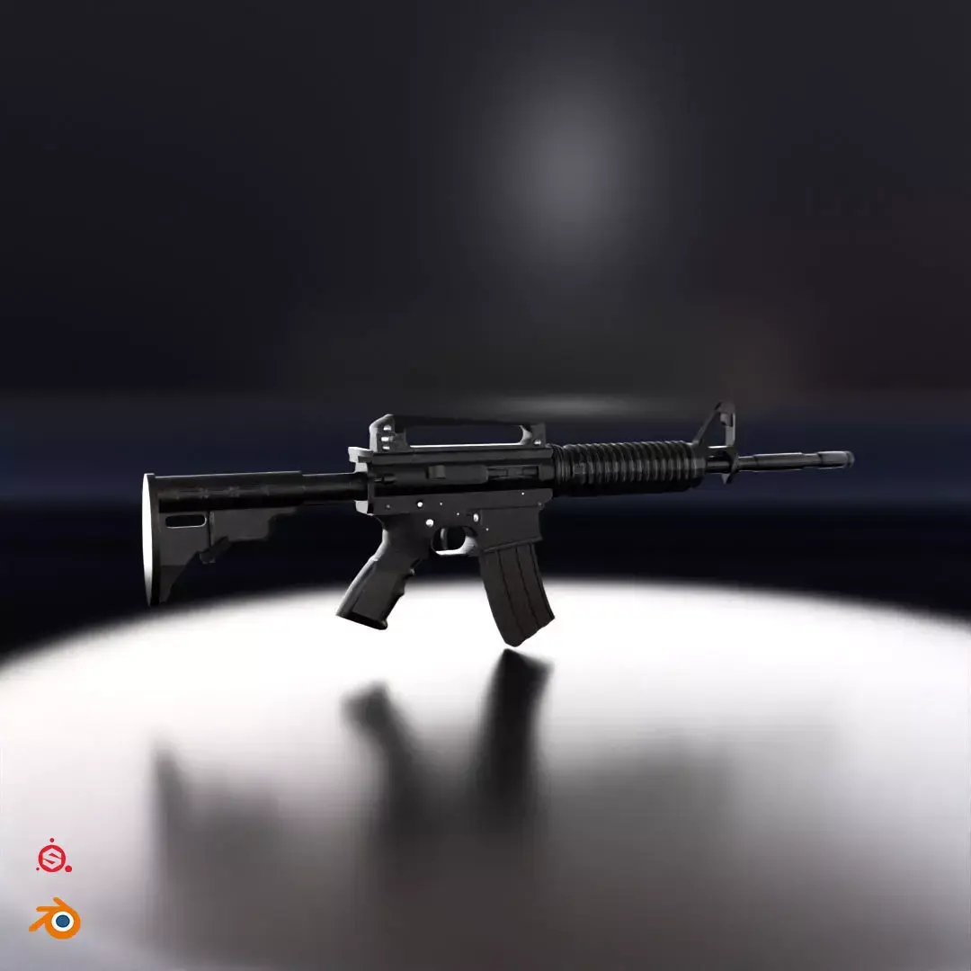 M4 Assault Rifle Low-poly 3D model shop