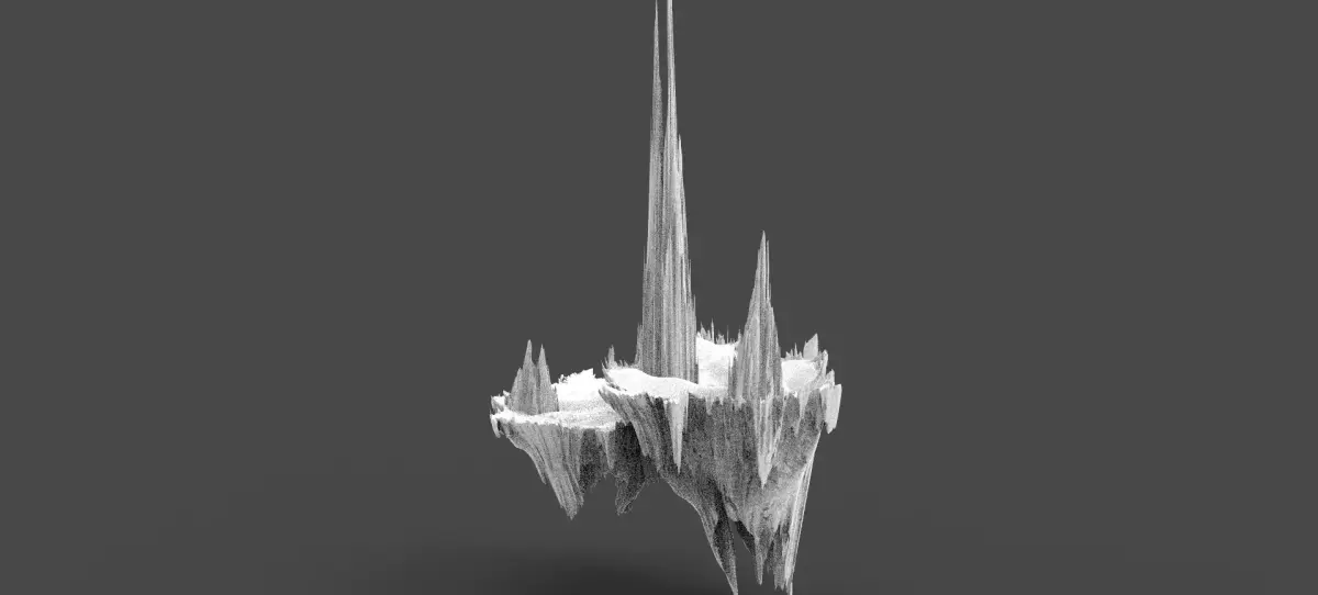 Floating Sharp Mountain 3 3D model