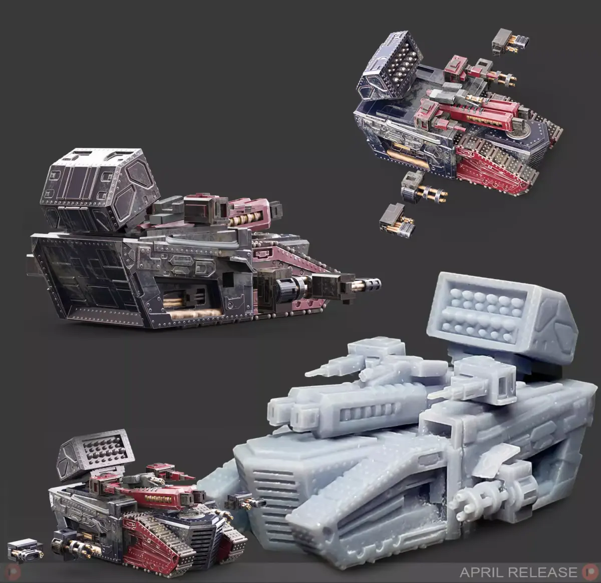 T-20 Duty Tank - Warhammer Style 3D print model