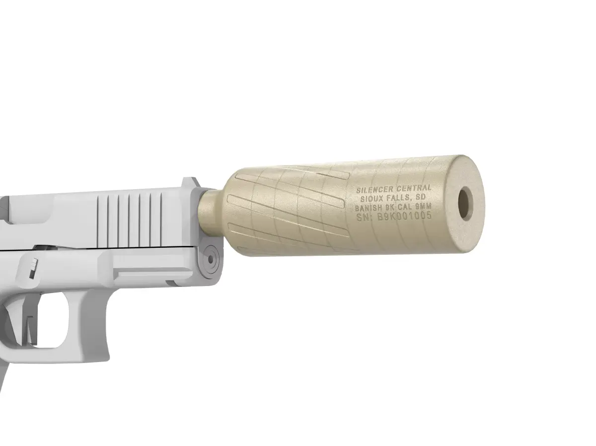 Banish 9k Suppressor FDE Low-poly 3D model