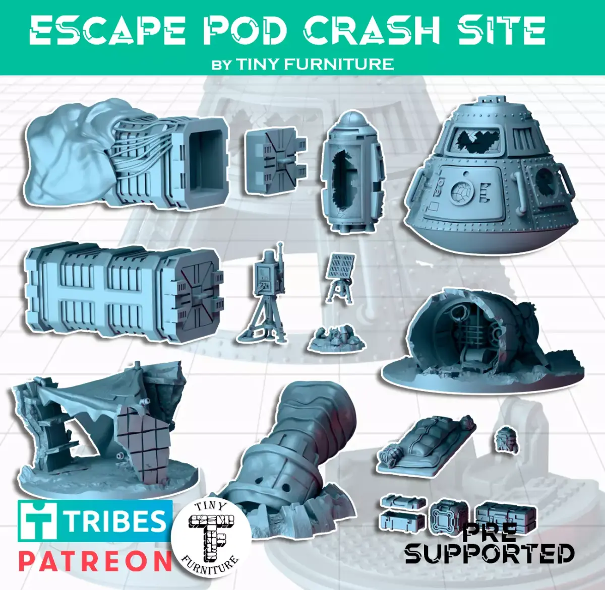  Escape Pod Crash Sit 3D print model