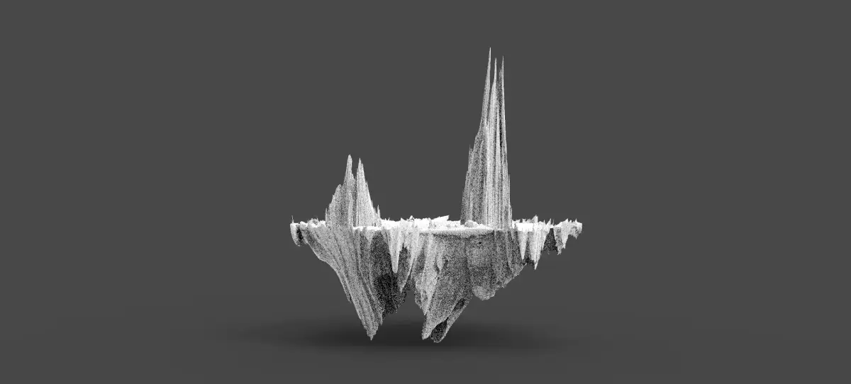 Floating Sharp Mountain  3D model