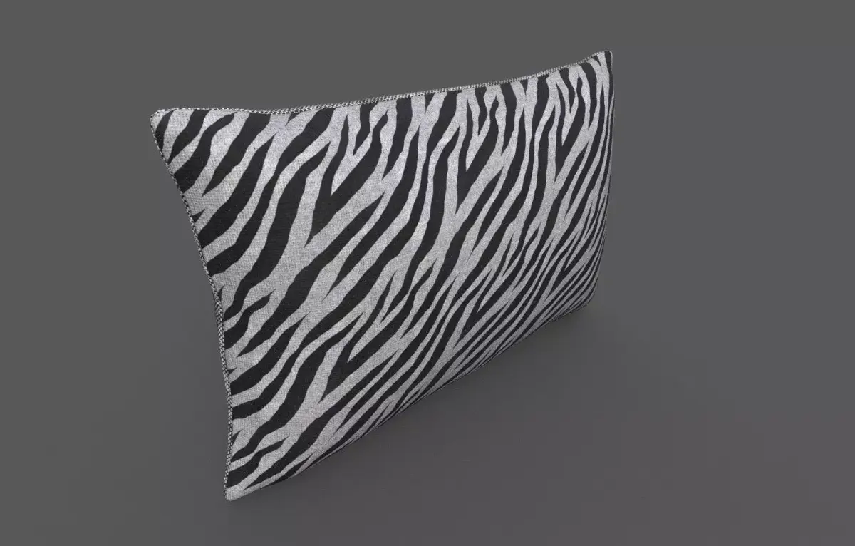 Cushion furniture Low-poly 3D model 8