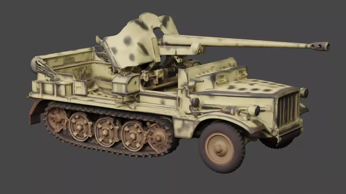 SdKfz 10 5cm Pak 3D print model