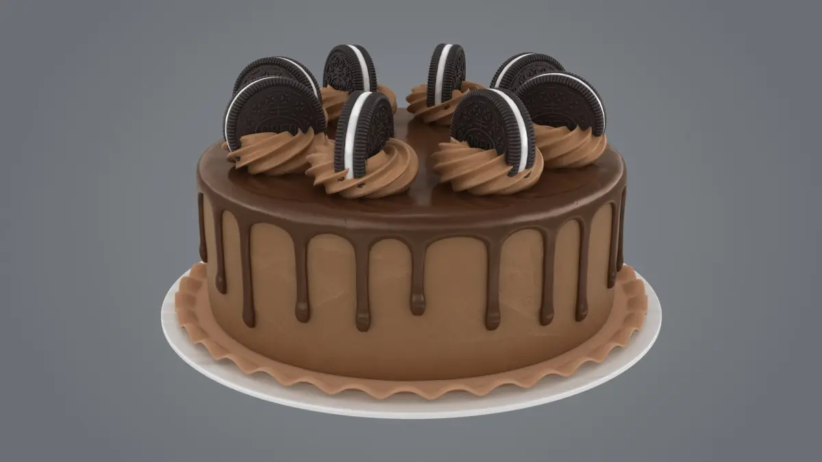 Oreo Cookie Cake 3D model