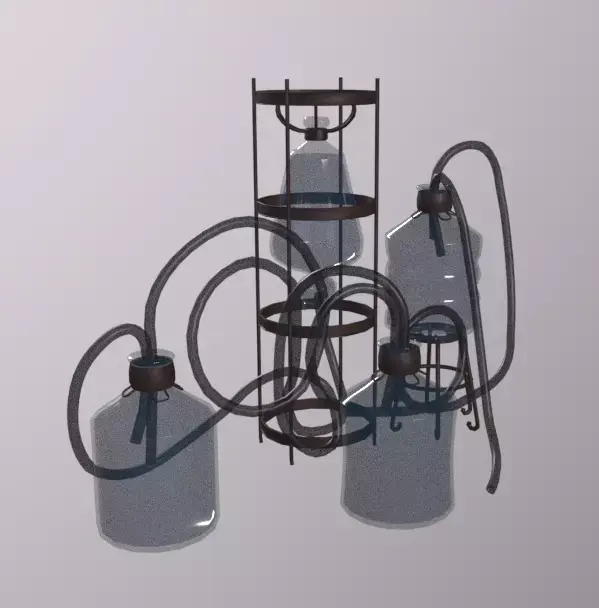Science Bottles Low-poly 3D model