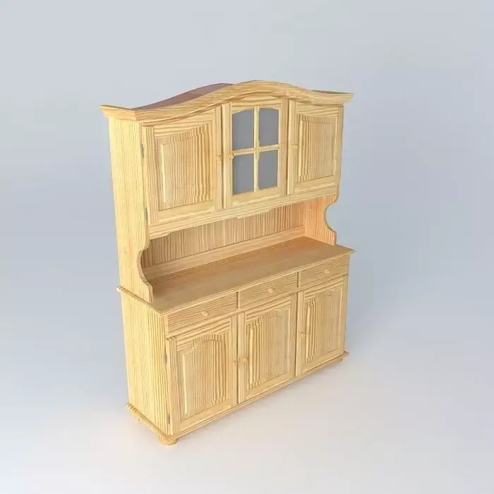 Pine kitchen dresser Free 3D model