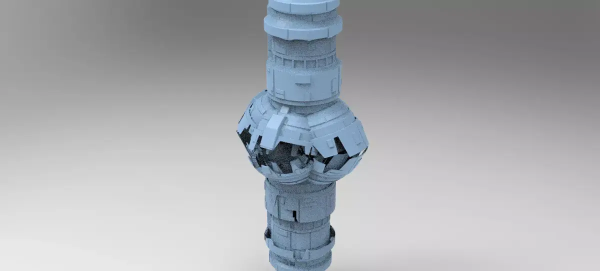 Moon base Power relay Tower 3D model