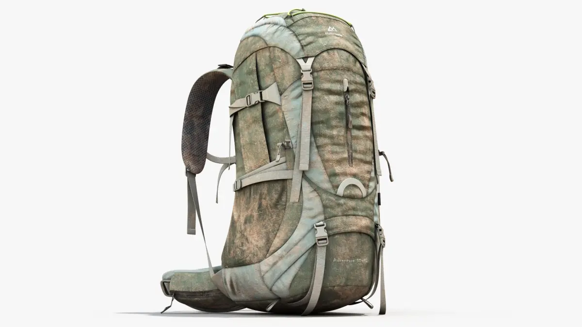 Backpack 2 Dirt 8K PBR Textures 3D model