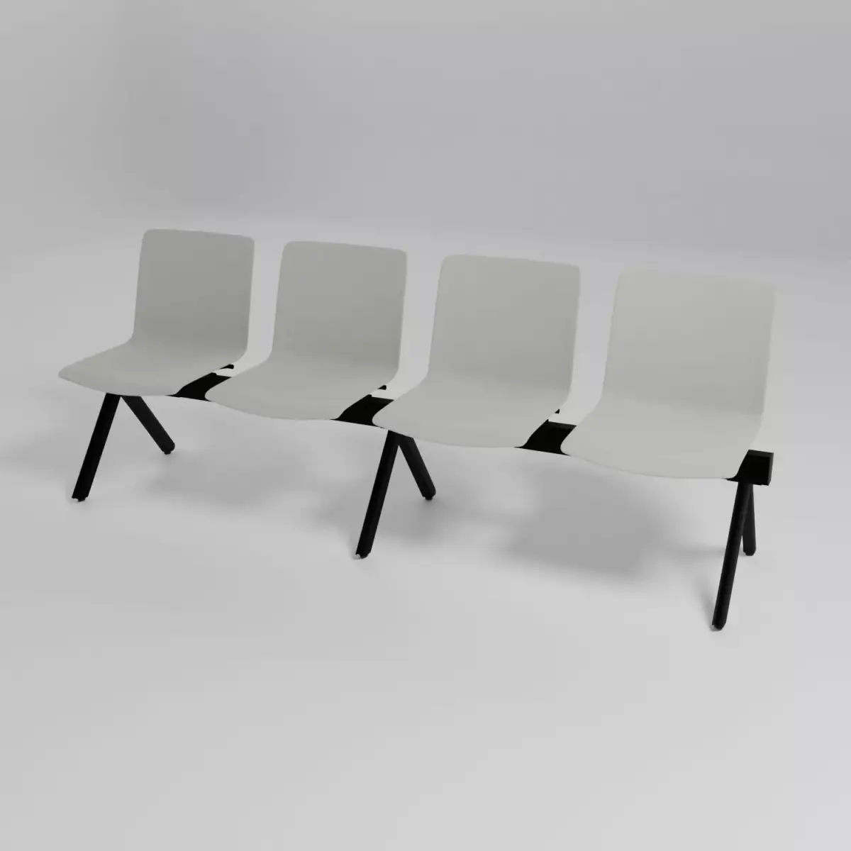 SHILA - Freestanding 4 seater bench - Free 3D model