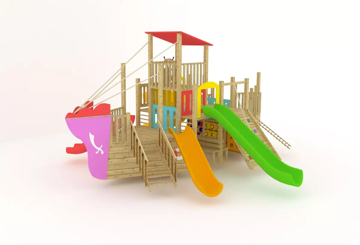 WOODEN GAME SHIP 3D model