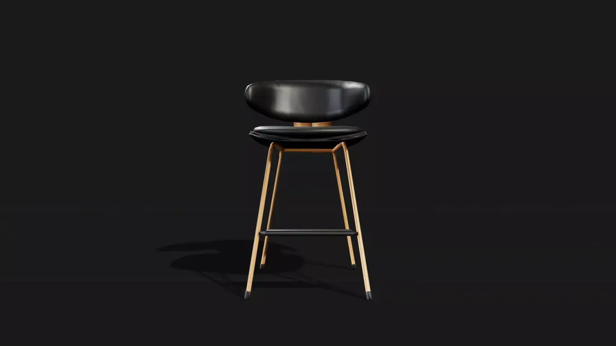 Bar stool Free low-poly 3D model