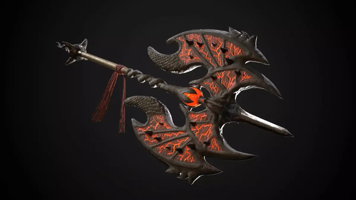Dragon Axe Low-poly 3D model purchase