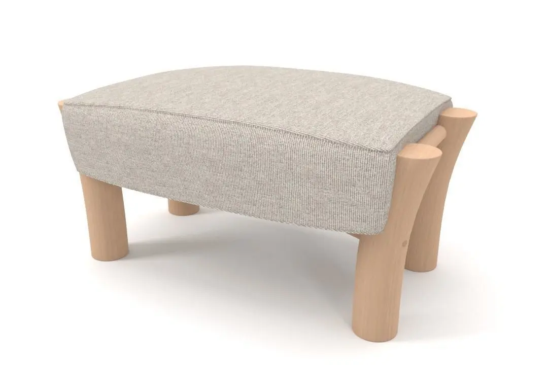 Karimoku New Standard Castor Sofa Ottoman Free 3D model