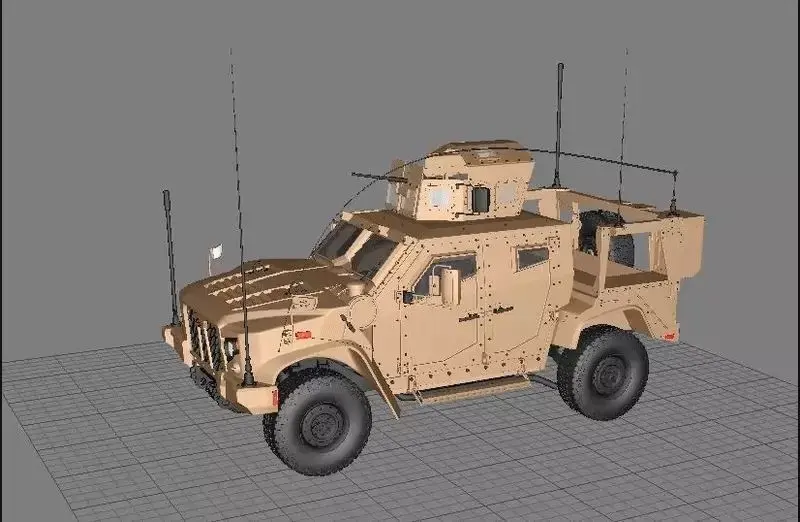 Cqrop military vehicle Low-poly 3D model