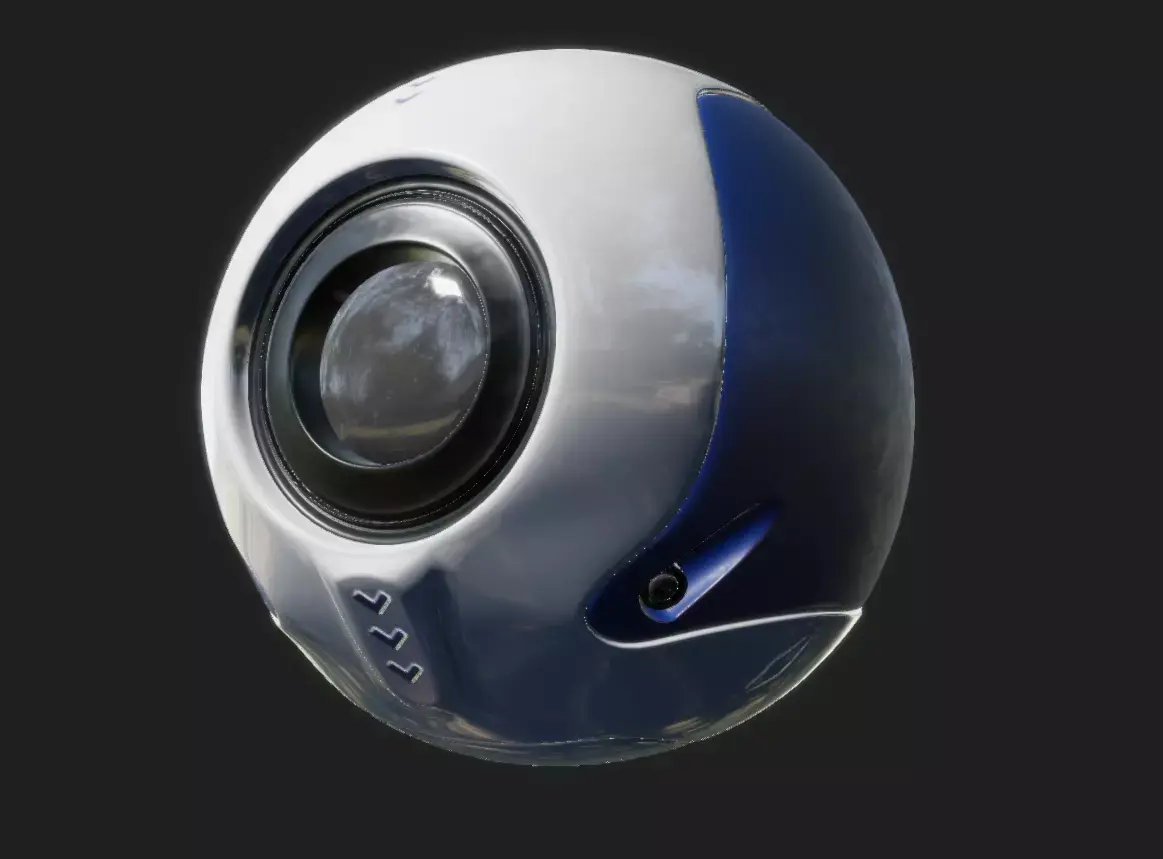 Sci-fi Friendly Drone Low-poly 3D model