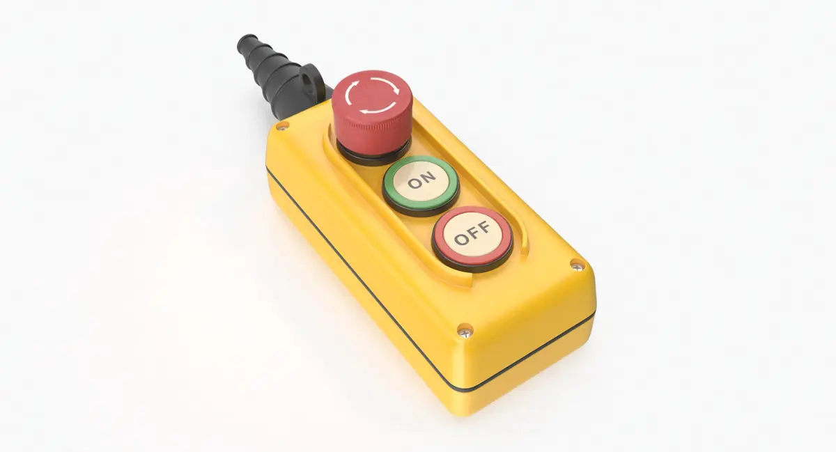 On / Off with Emergency Pendant Push Button 3D model