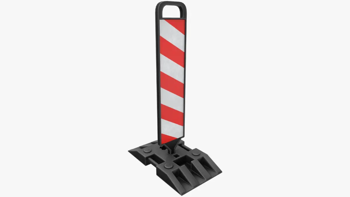 Warning Traffic Post 3D model