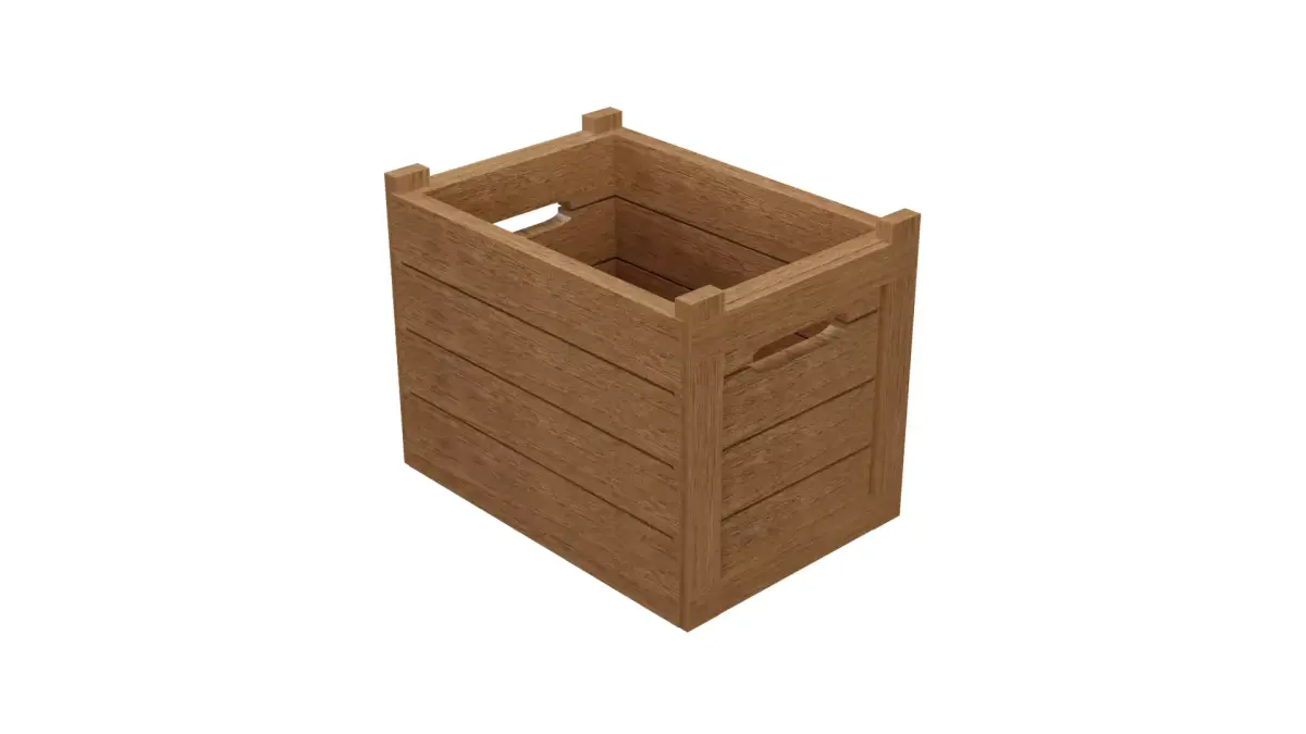 Wooden-Crate wooden box Free low-poly 3D model