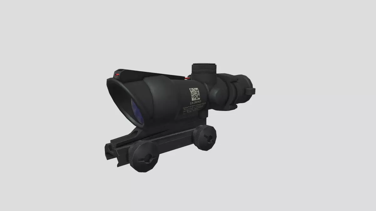 Trijicon ACOG 4x32 TA31F Scope Low-poly 3D model