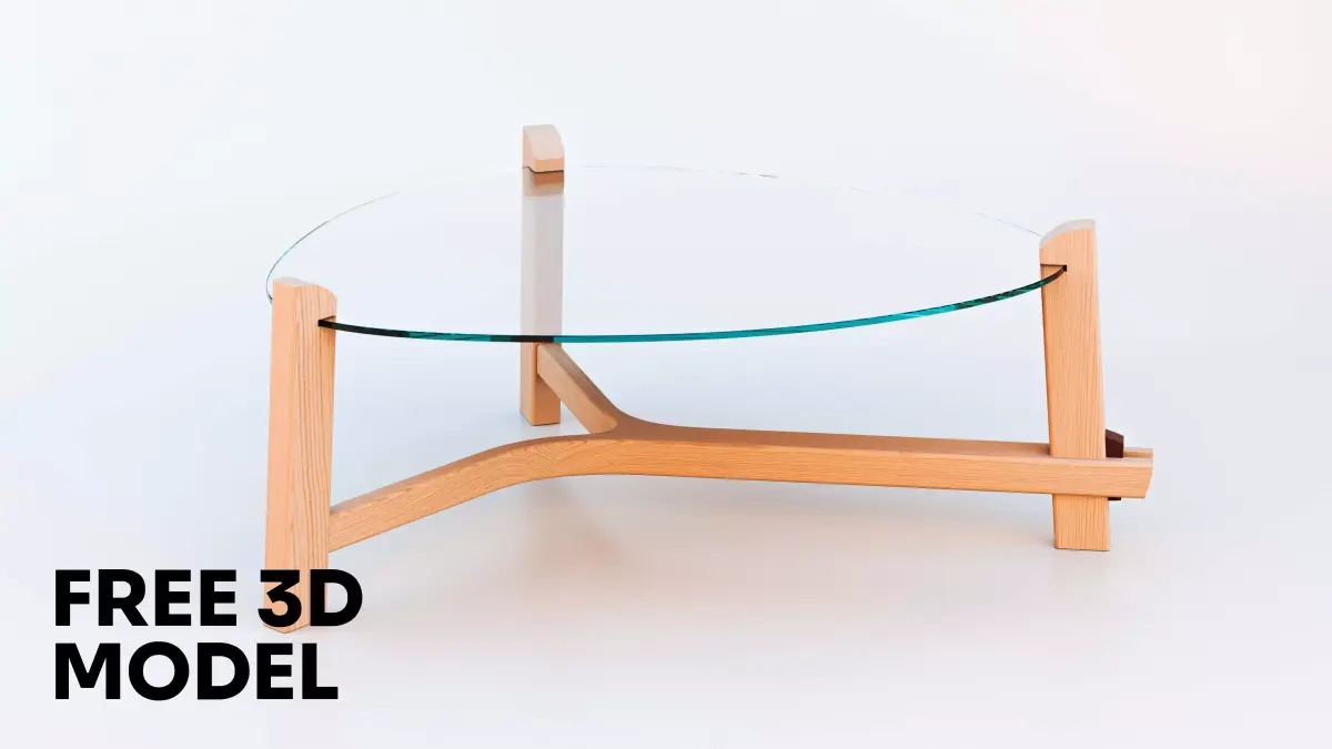 Confluencia wooden coffee table FREE Free 3D model