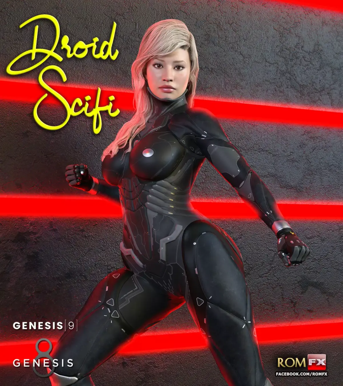 RFX Droid Sci-Fi Outfit For G8F G81F And G9 Feminine 3D model