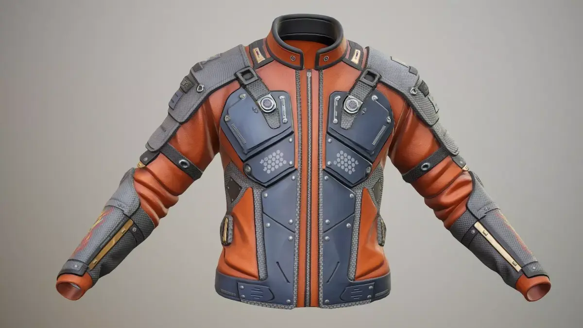 Sci-Fi Jacket P04 Low-poly 3D model
