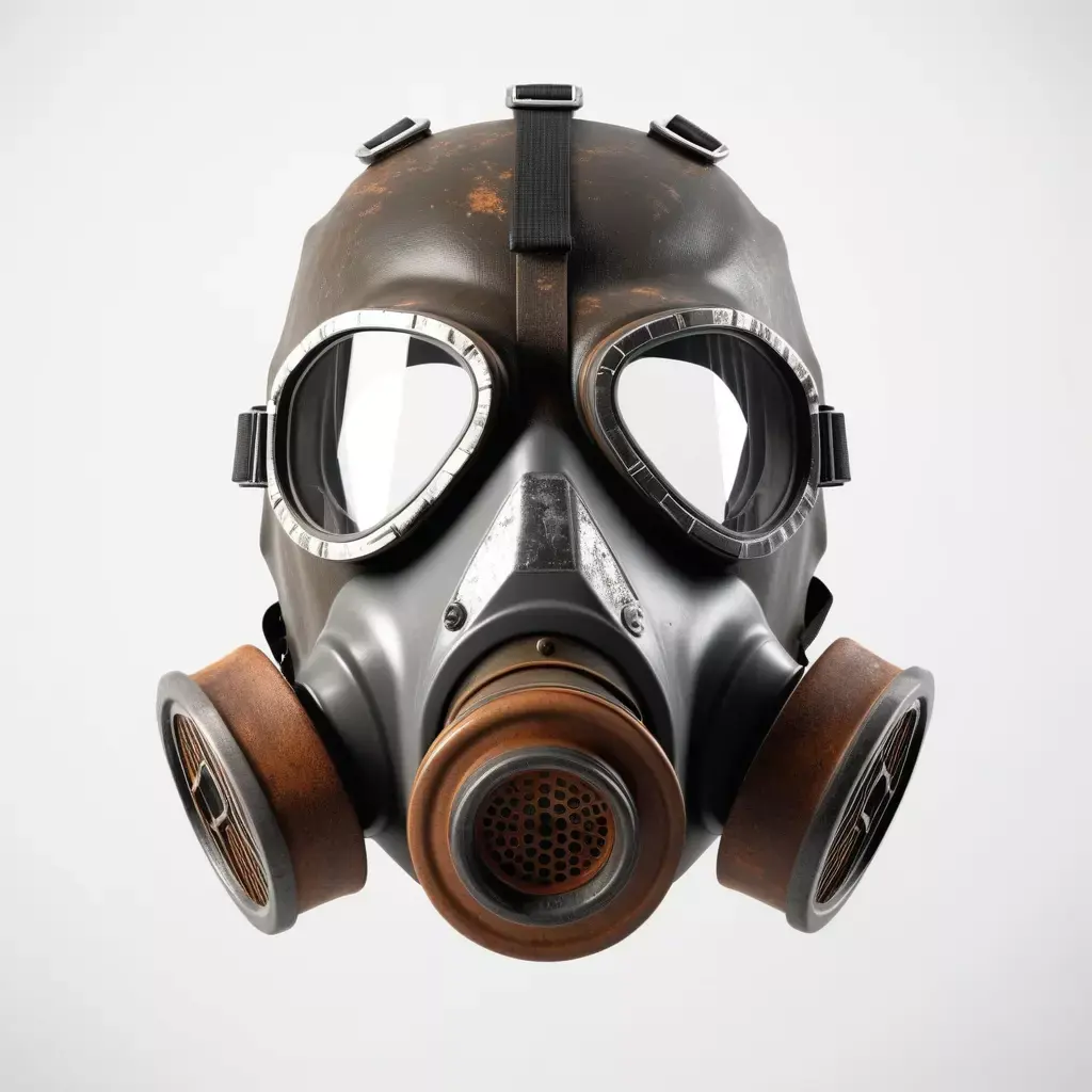Vintage Rusted Gas Mask 3D model