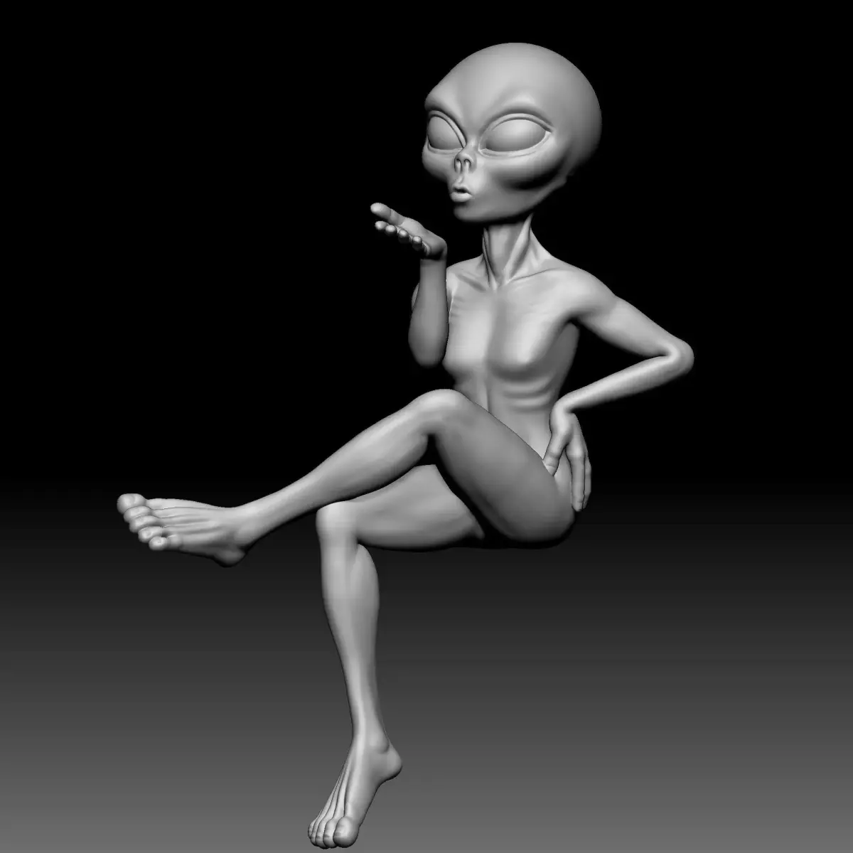 Alien Statue - 0190 3D print model