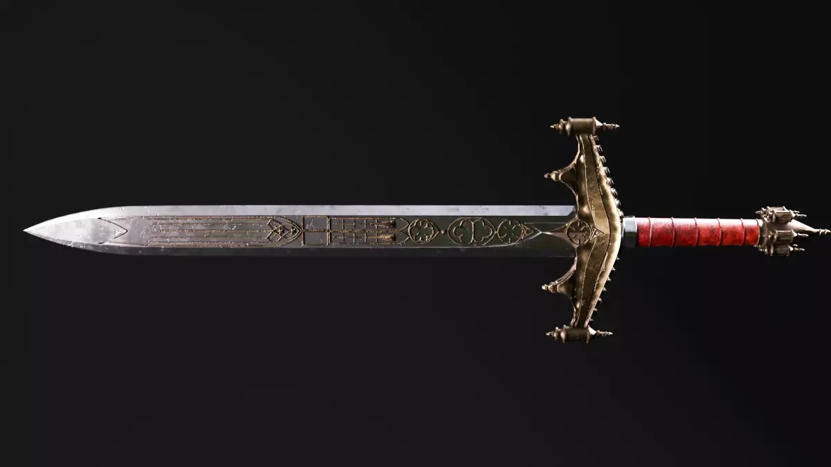 Cathedral Great sword Low-poly 3D model