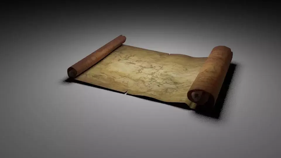 parchemin scroll Free 3D model