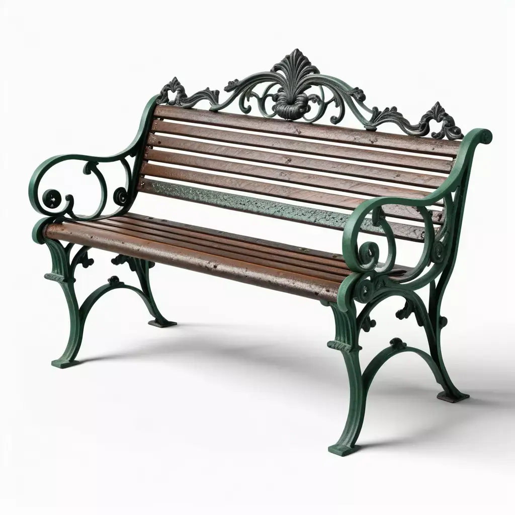 Classic Ornate Park Bench 3D model