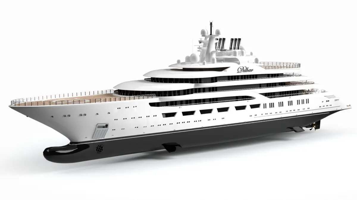 Dilbar Luxury Yacht Dynamic Simulation 3D model