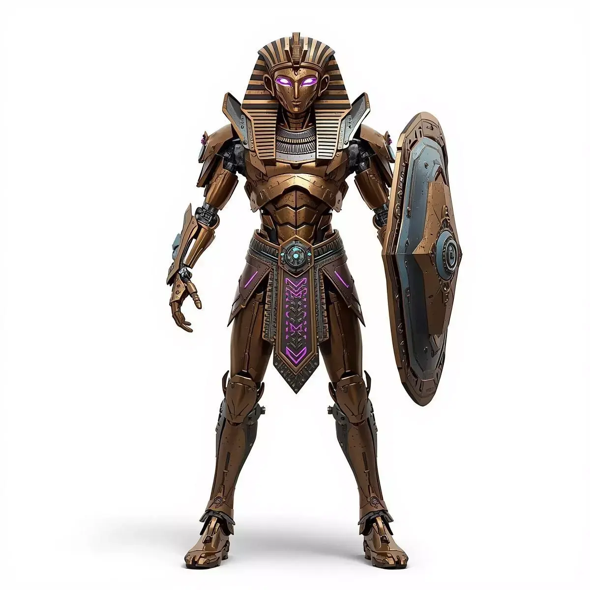 Cyberpunk Guardian 3D Statue 3D model