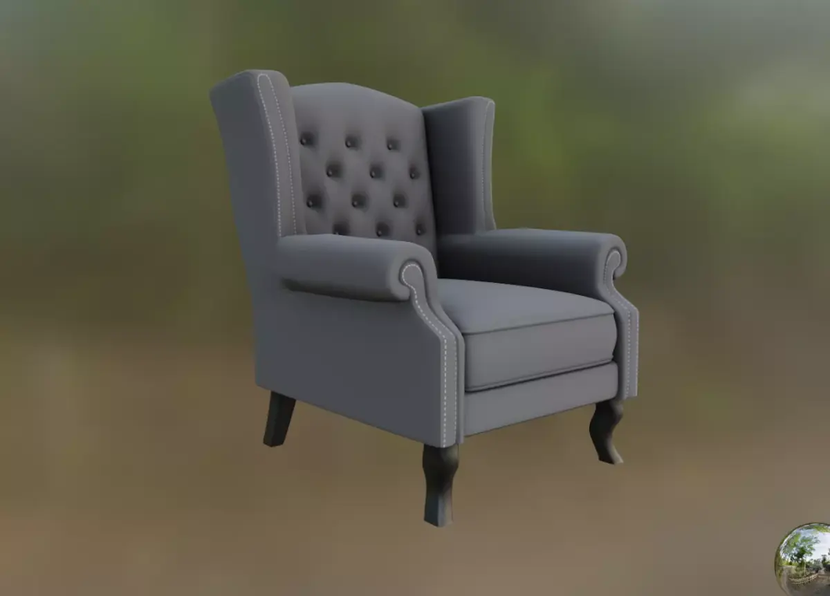 Furniture Wingback Chairs Transitional Free 3D model