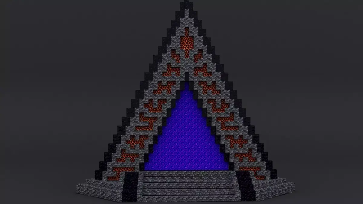Minecraft Nether portal Free low-poly 3D model
