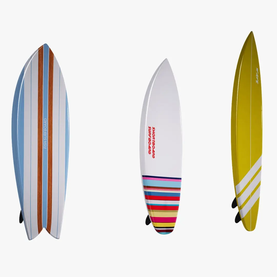 surfboard 3D model 2