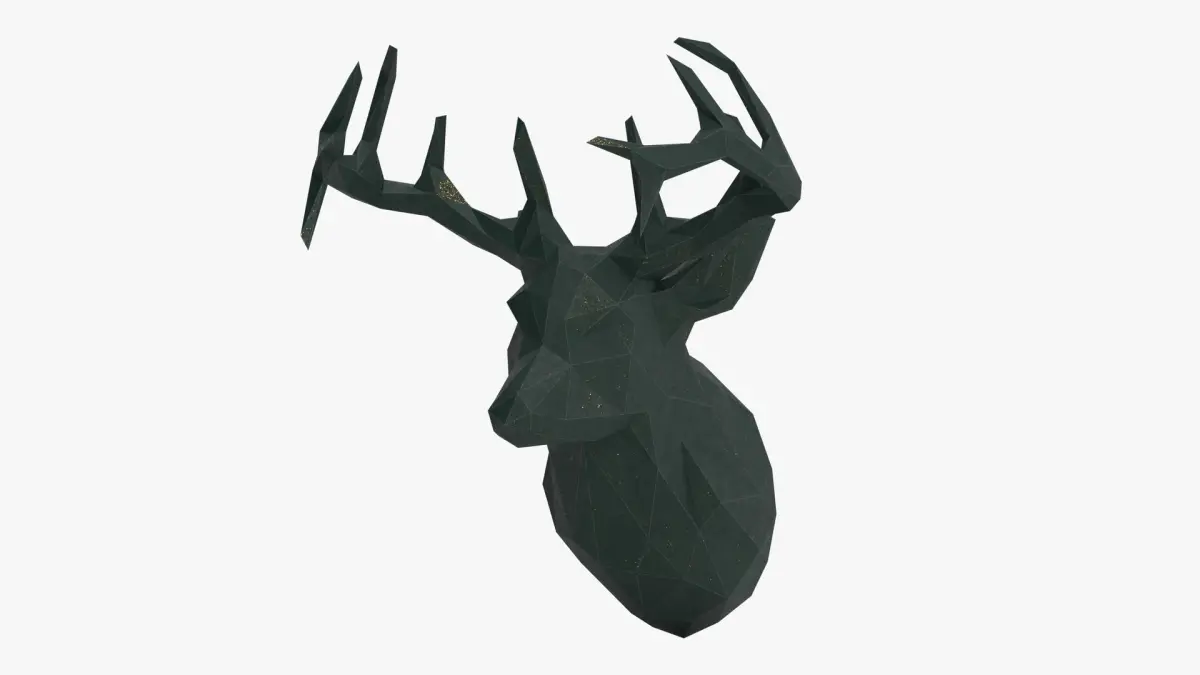 Stag Head LowPoly 3D model
