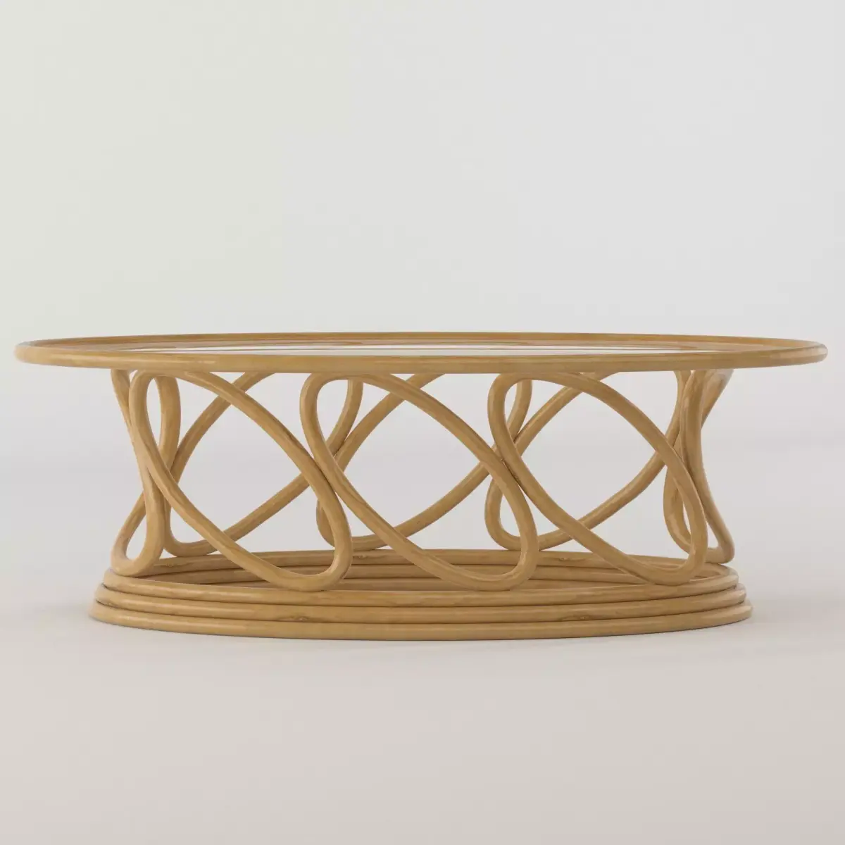 Rattan Coffee Table Summer interior Free 3D model