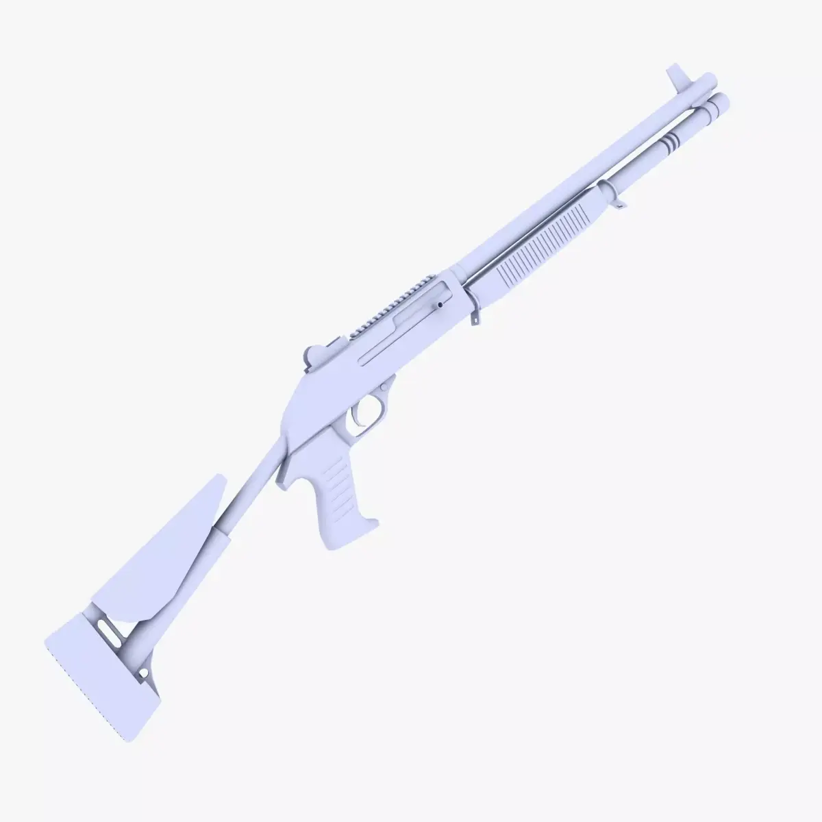 Benelli M1014 Shotgun Low-poly 3D model