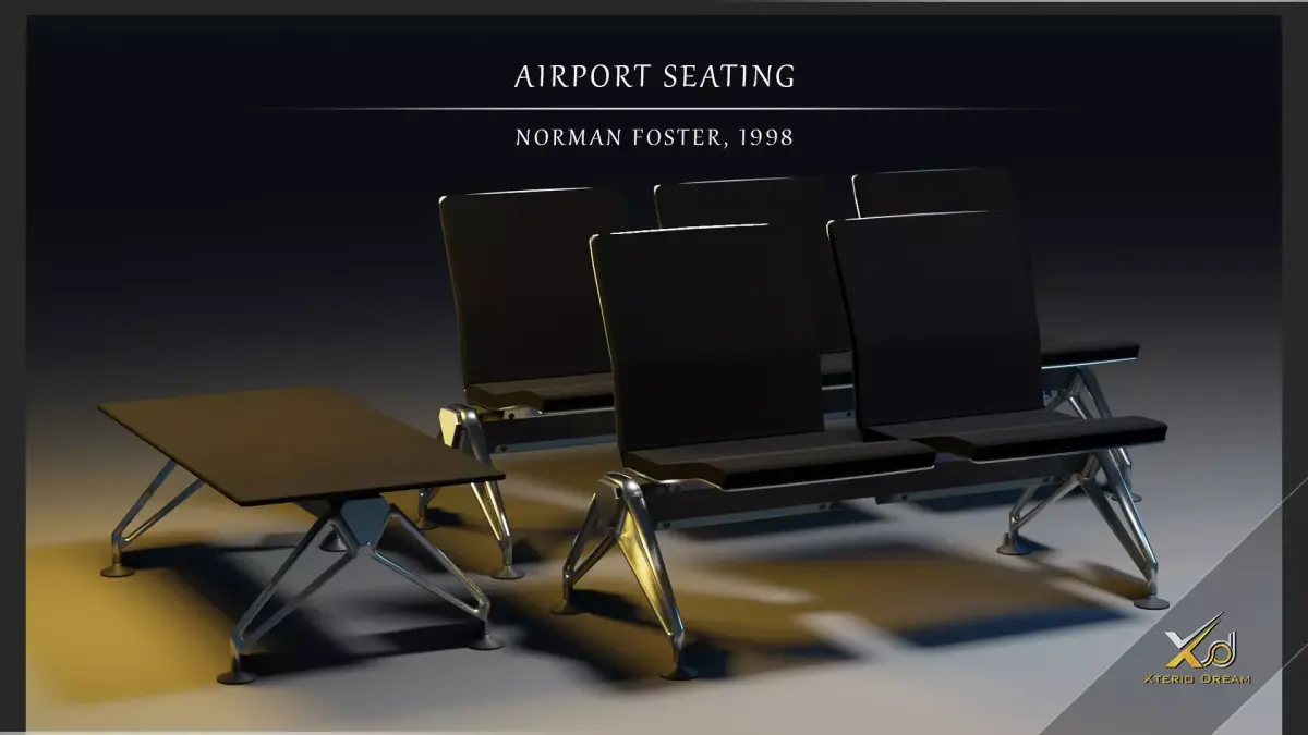 Airport Seatings Chairs - 001 Free 3D model
