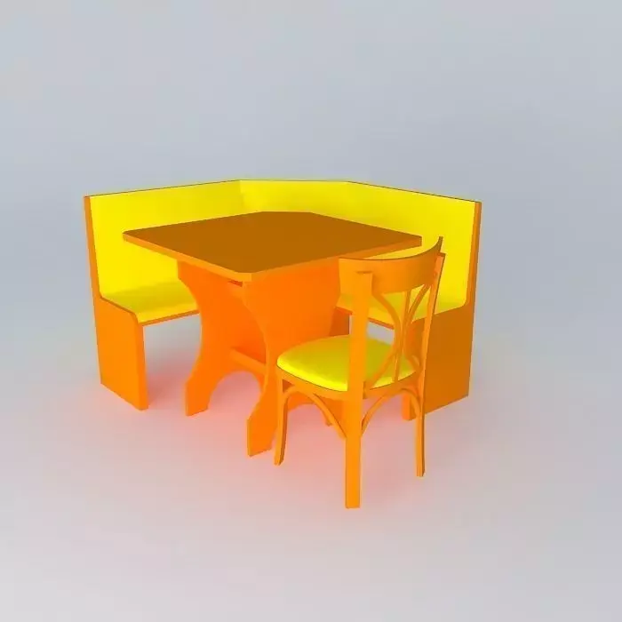 German Corner furniture set Free 3D model
