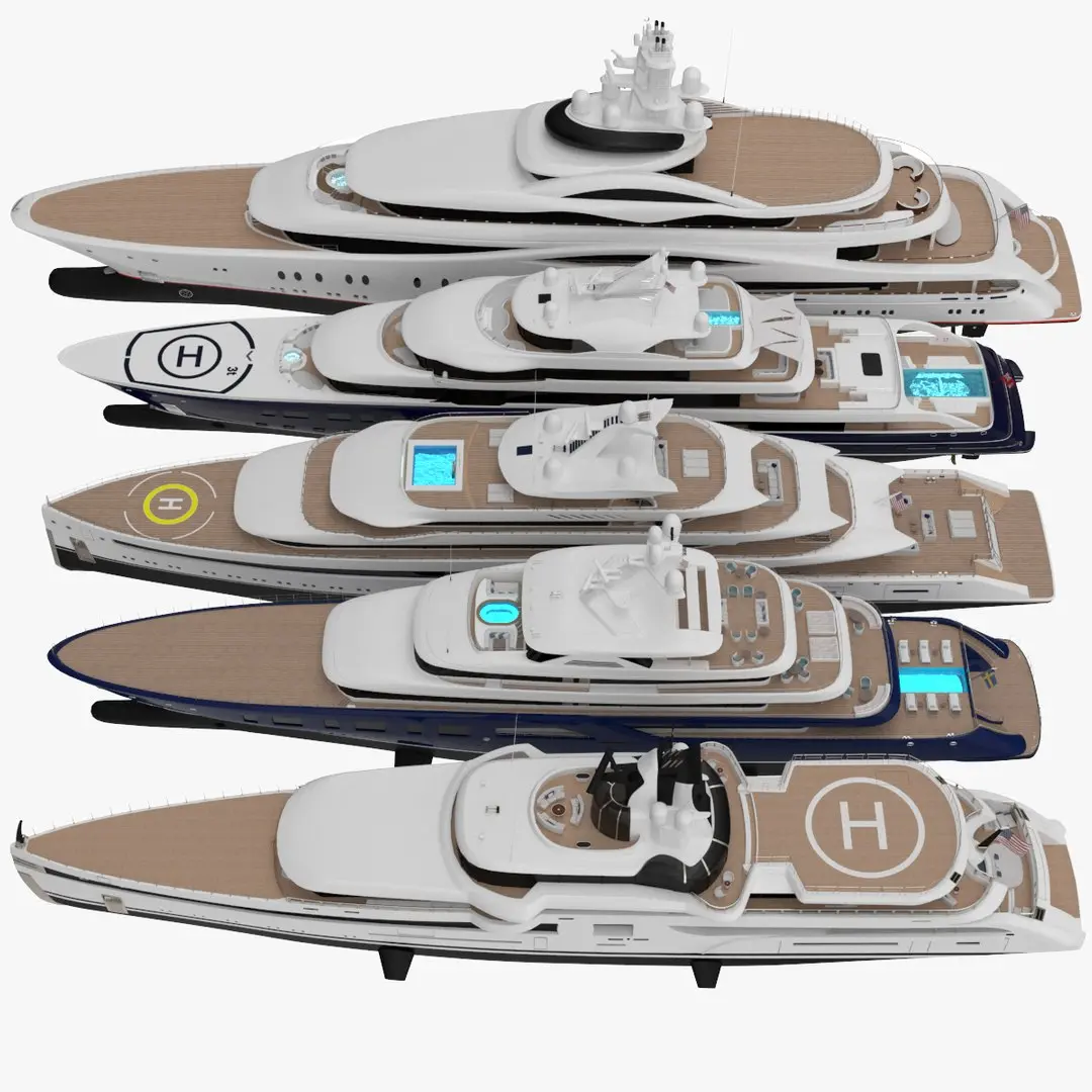 Collection Yacht Bay Five 3D model