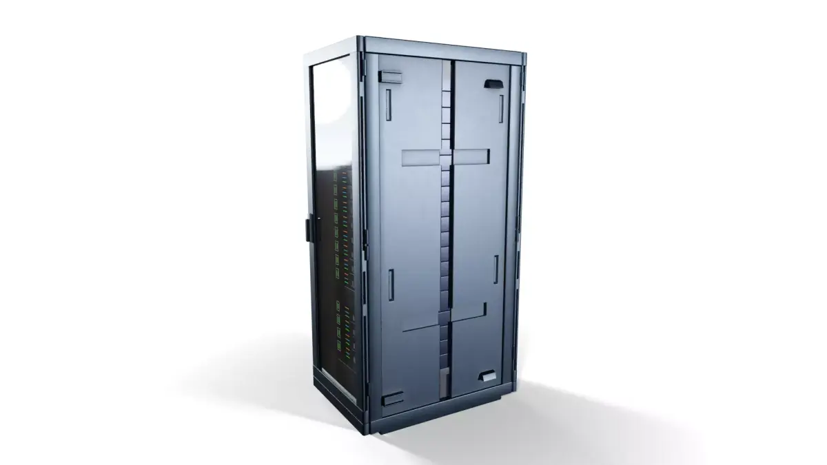 Futuristic Sci-Fi Server Rack 02 3D model