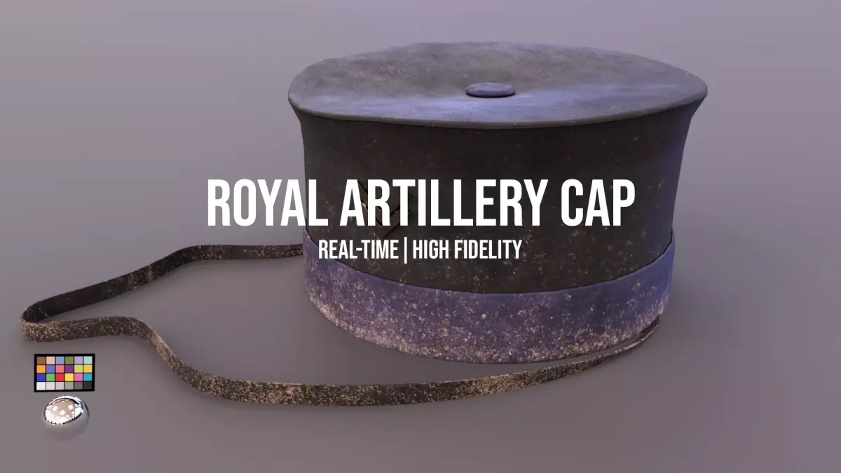 Royal Artillery Cap Low-poly 3D model