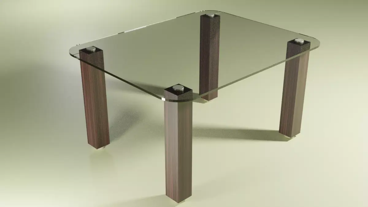 Glass-top Coffee Table Free 3D model